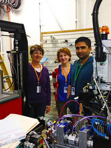 Inside the beamline hutch